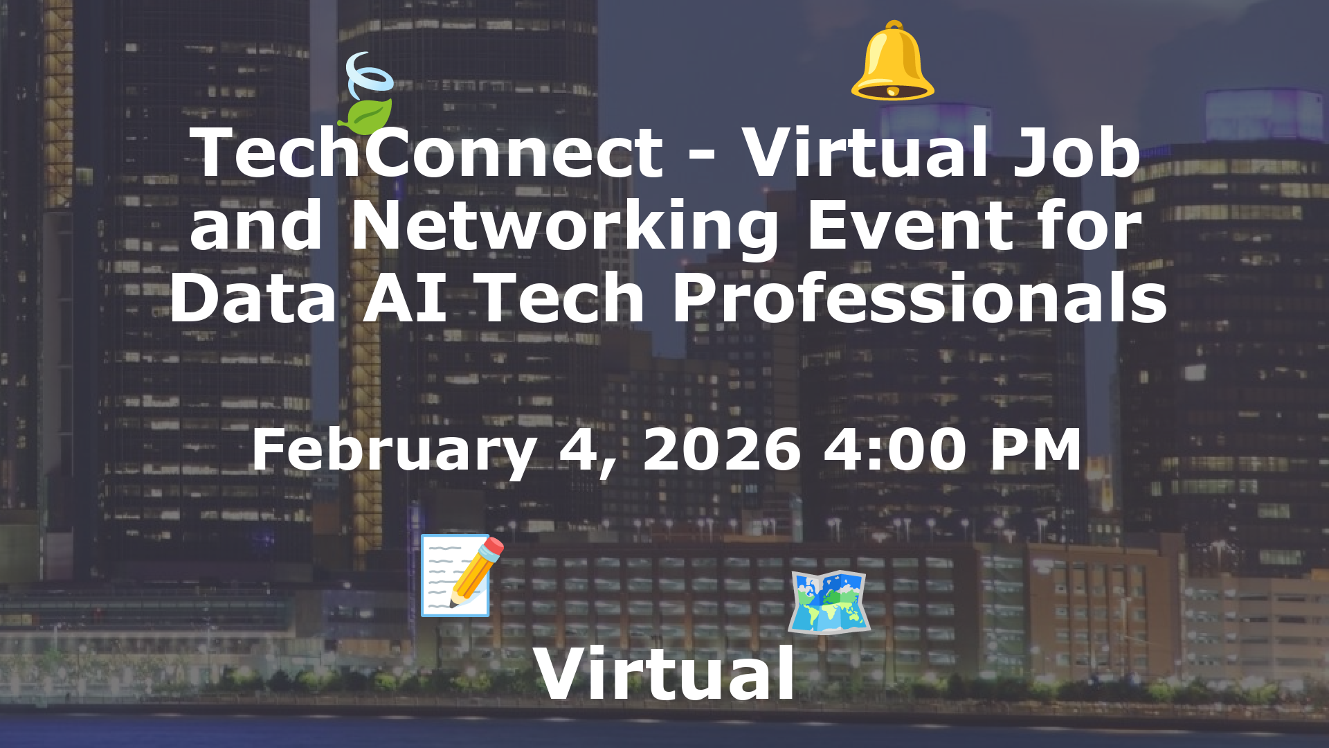 TechConnect - Virtual Job and Networking Event for Data AI Tech Professionals event image